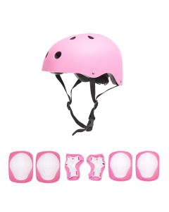 Kinder-Multisport-Helm- und Schoner-Set für Radfahren, Skateboarding und Rollschuhlaufen